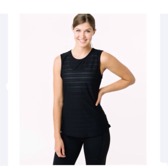Zyia Active Black Luxe Muscle Relaxed Fit Tank Top with Crew Neck Size XXL - Picture 1 of 8